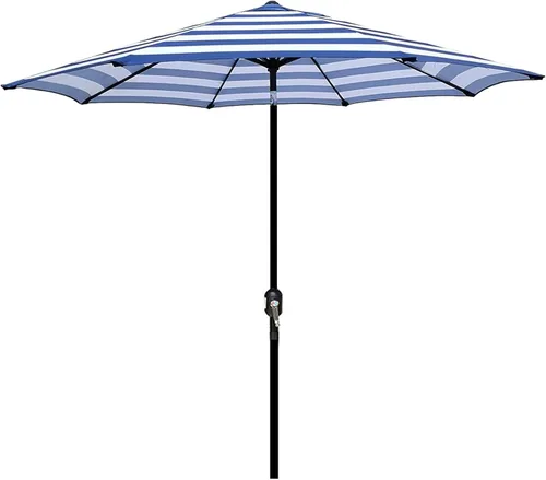 Miniatura 12 de Blissun - Sombrilla de aluminio para patio al aire libre de 9 pies, sombrilla de mesa para exteriores, sombrilla de jardín, sombrilla de mercado