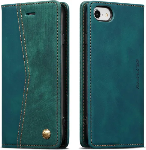 Miniatura 76 de QLTYPRI Para iPhone Air Case Wallet Con Tarjetero, Vintage PU Cuero Kickstand Cierre Magnético A Prueba De Golpes Folio Libro Funda Para IPhone 17