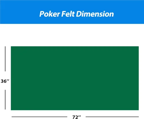Miniatura 2 de GSE Games & Sports Expert 36" x 72" Casino Layout Felt, Professional Casino Tabletop Mat for Parties, Casino Poker Game Night