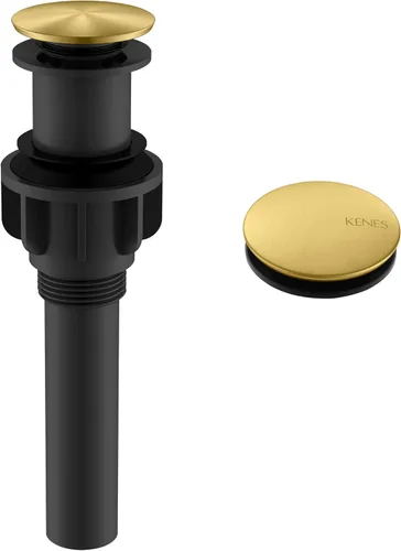 Miniatura 22 de KENES Desagüe Pop Up de Bronce Frotado con Aceite para Lavabo Vessel de Baño, Tapón de Desagüe para Lavabo de Tocador, Ensamblaje de Desagüe