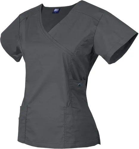 Miniatura 3 de Medgear - Conjunto de ropa quirúrgica para mujer con pantalones elásticos de 12 bolsillos