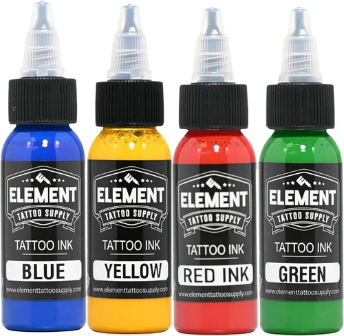 Miniatura 23 de Element Tattoo Supply Tinta de tatuaje blanca Pigmento opaco brillante de grado profesional Fórmula vegana resistente a la decoloración de flujo