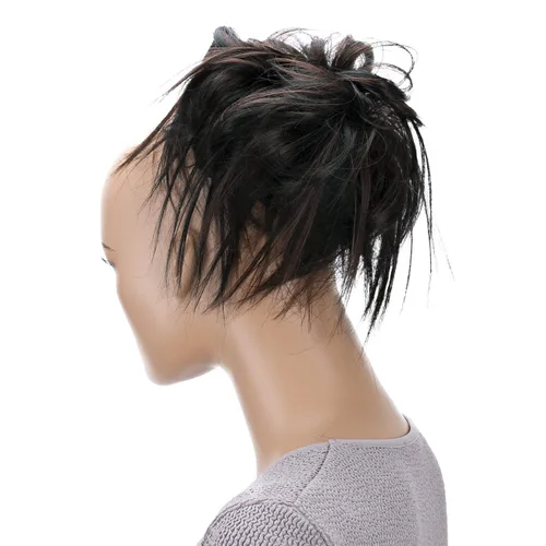 Miniatura 15 de CAISHA Prettyshop - Banda elástica XXL tipo postizo de cabello voluminoso ondulado, ideal para peinados recogidos de novias o rodetes desaliñados
