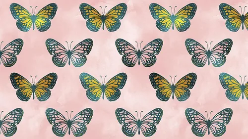 Miniatura 8 de Mural de pared con patrón de mariposa grande sobre fondo rosa. Dormitorio, guardería, decoración del hogar. Papel tapiz autoadhesivo #6441