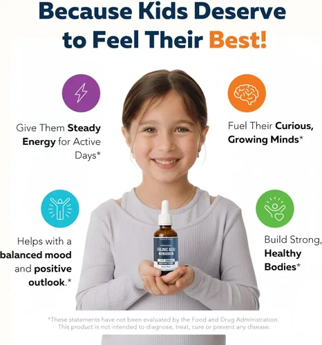 Miniatura 4 de Organic FolinicActive Kids - Ácido folínico + coactores B12, B6 y B2 - Soporte de metilación suave para el estado de ánimo, energía y cognición