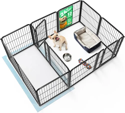 Miniatura 23 de FXW Homeplus Unleashed Corralito para Perros de Interior - Juego Sin Estrés y Seguro, Resistente de 24 Pulgadas 4 Paneles Corral para Cachorros