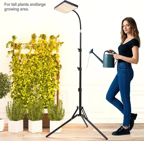 Miniatura 2 de Luz de cultivo Orchbloom con soporte y temporizador, luz de planta alta de 25 vatios de alimentación con enchufe doméstico, luces de cultivo