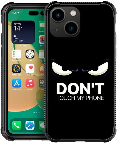 Miniatura 34 de ZHEGAILIAN Funda compatible con iPhone 14, funda de munición AK 47, parte trasera de vidrio templado+funda protectora de TPU de silicona suave