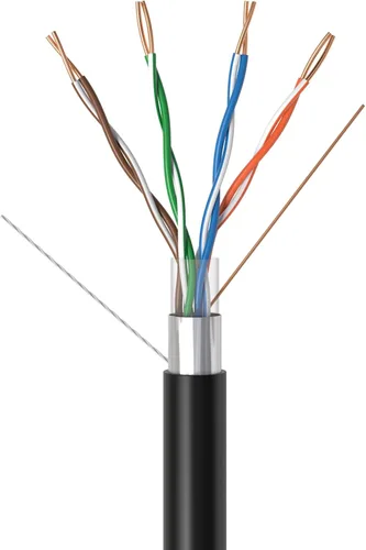 Miniatura 2 de Cables Direct Online Cable de entierro directo CAT5e FTP de 500 pies para exteriores, 24 AWG, resistente a los rayos UV, sin blindaje, alambre