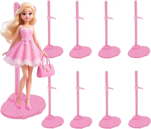 10 soportes acrílicos para muñecas, soportes de exhibición de muñecas con clip ajustable para la cintura, soporte para muñecas de 11 a 13 pulgadas,