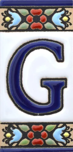 Miniatura 5 de Letras de casa de 3 pulgadas. Azulejos de letras de casa pintados a mano para letreros, direcciones y nombres. Números de dirección para casas.