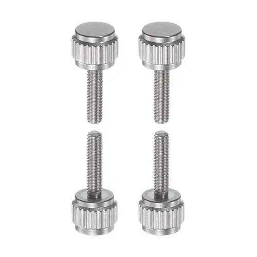 Miniatura 9 de HARFINGTON 4 pinzas Vernier tornillos de bloqueo M2x4mm cabeza plana redonda moleteada pulgar perilla pernos