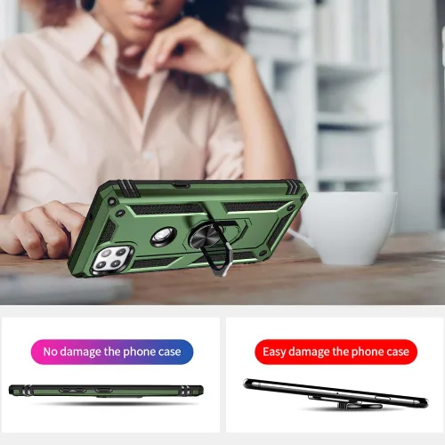 Miniatura 6 de Funda para teléfono Motorola One 5G Ace, Moto One 5G Ace con protector de pantalla HD, [grado militar de 16 pies probada en caídas], anillo