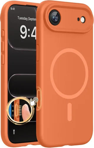 Miniatura 264 de Miracase Funda diseñada para iPhone 13, con protector de pantalla de vidrio templado, forro de microfibra suave antiarañazos, funda de goma