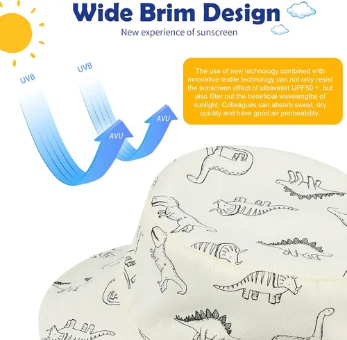 Miniatura 3 de Durio Sombrero para el sol para bebé, sombrero de playa de verano, UPF 50+, protección solar, sombreros para niños, regalos para niños y niñas