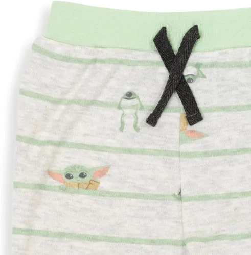 Miniatura 6 de STAR WARS Darth Vader Stormtrooper C-3PO Chewbacca R2-D2 Baby Yoda Paquete de 2 pantalones deportivos para recién nacidos a bebés, Plateado