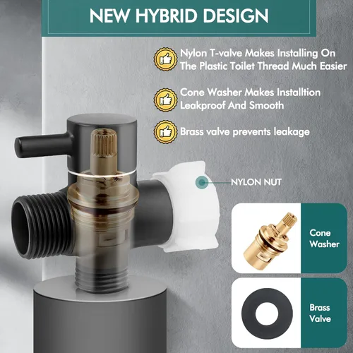 Miniatura 2 de Pulverizador de bidé de mano de lujo, juego de accesorios de bidé de baño de acero inoxidable SUS304, rociador de pañales de tela para bebé
