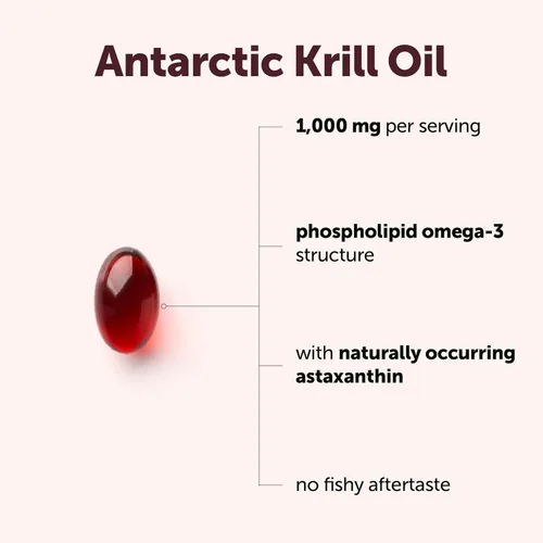 Miniatura 3 de Micro Ingredients Aceite de krill antártico 1,000 mg por porción, 300 cápsulas blandas Omega-3 EPA y DHA con fosfolípidos y astaxantina natural