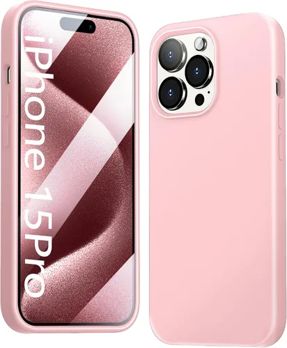 Miniatura 10 de Funda 5 en 1 para iPhone 12 Pro con protector de pantalla y protector de lente de cámara, funda de silicona líquida para iPhone 12 Pro (verde alpino)