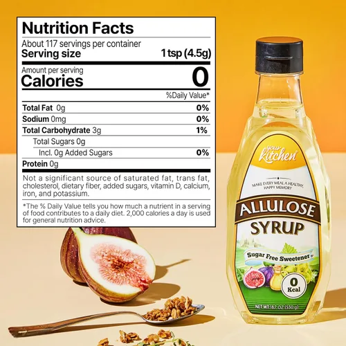 Miniatura 2 de Your Kitchen Allulose - Jarabe de alulosa cetogénico 99.7 %, edulcorante cero calorías, jarabe fino de mezcla de stevia, bajo glucémico, sin