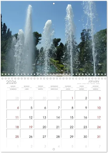 Miniatura 5 de The Hanging Gardens of Tivoli - The Villa d'Este (calendario mensual de pared 2024 11.7 x 16.5 pulgadas (abierto)), calendario de 14 meses CALVENDO