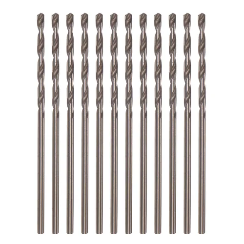 Miniatura 12 de HARFINGTON 12 brocas de cobalto, 0.069 pulgadas, M35 de alta velocidad, broca métrica de acero de alta velocidad, brocas de vástago recto para metal