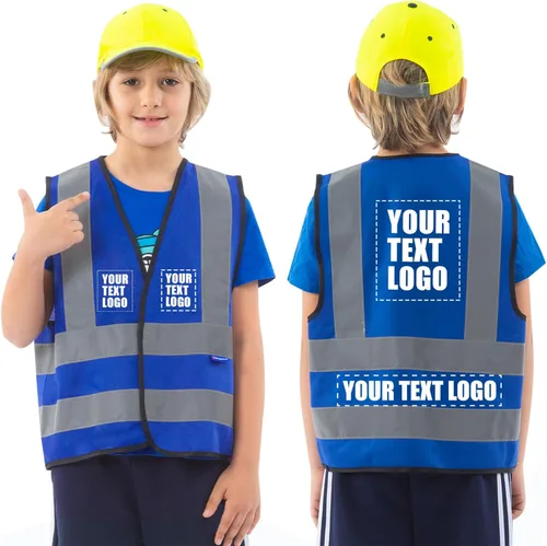 Miniatura 10 de AYKRM Chaleco de alta visibilidad para niños chaleco de seguridad reflectante de alta visibilidad Verde