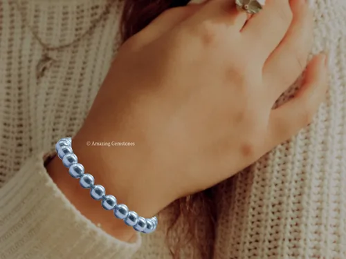 Miniatura 477 de Amazing Gemstone Pulsera de cristal para mujeres y hombres, pulsera de cristal curativo de protección, pulsera elástica con cuentas de piedras