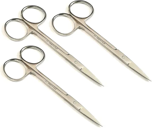 Miniatura 3 de Iris Micro Disecting Lab - Tijeras afiladas de 4.5 pulgadas (4.5 in) de punta fina, rectas, acero inoxidable (paquete de 10)
