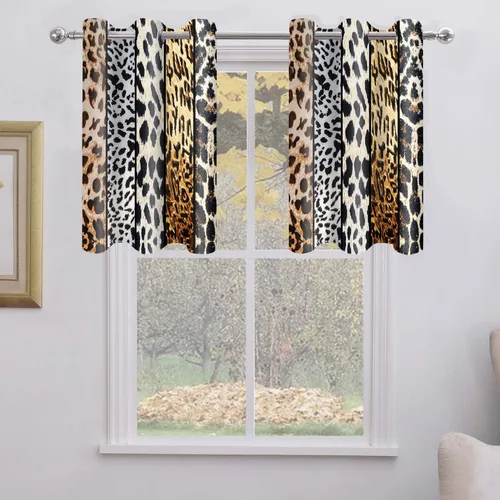Miniatura 95 de Cortina opaca con estampado de animales salvajes, para oscurecer la habitación, con aislamiento térmico, con ojales para sala, comedor, dormitorio