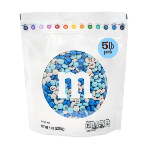Miniatura 14 de M&M’S World Favors de Chocolate al Leche para Niñas, 20 Paquetes de 0.75oz cada uno con M&M’S Rosados y Blancos para Fiestas de Revelación
