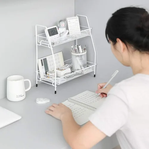 Miniatura 6 de Organizador de especias, organizador de estante de baño de 2 niveles para encimera, organizador de estante de cocina para latas de especias, frascos