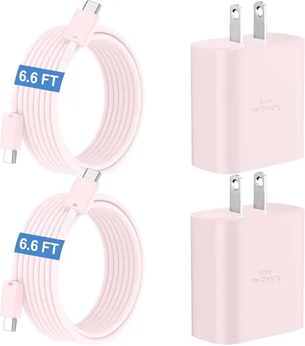 Miniatura 15 de Cargador súper rápido USB C de 45 W para teléfono Android tipo C, bloque de carga rápida con cable de 5 pies para Samsung Galaxy S26/S26
