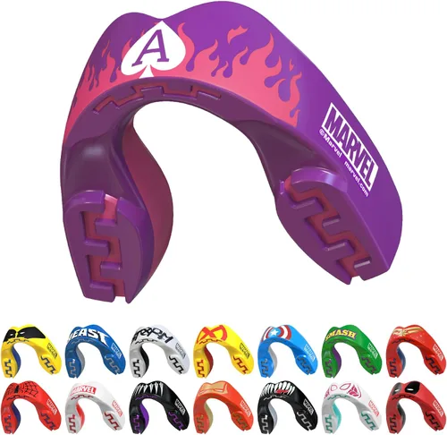 Miniatura 18 de Marvel Sport Mouth Guard, Dual Layer Mouthguard for Adults & Youth with Case (Beast, Junior (up to 11 Years))
