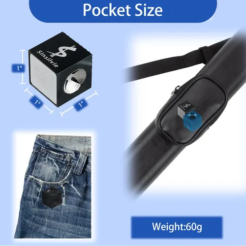 Miniatura 4 de Moldeador de punta de taco de billar 5 en 1, herramienta de reparación de punta de taco de billar 5 en 1, accesorios de taco, azul, negro y rojo