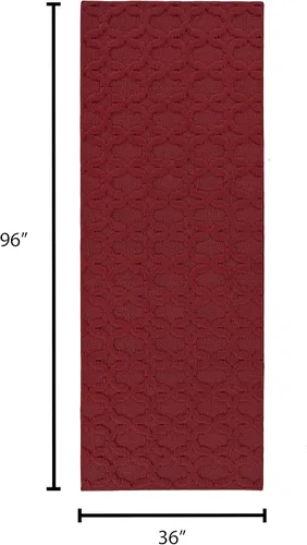 Miniatura 69 de Garland Rug Sparta - Alfombra antideslizante de polipropileno de 2 pies x 12 pies, color negro, ideal para salas de estar y pasillos, elegante