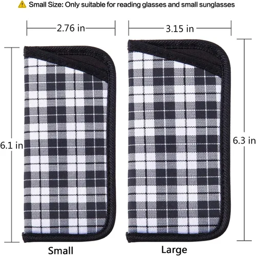 Miniatura 2 de TRIUMPH VISION Paquete de 3 Fundas Delgadas para Gafas - Bolsa Suave para Anteojos Funda para Lentes Portátil de Tela Estuche para Gafas Estuche