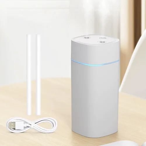 Miniatura 7 de Mini humidificadores portátiles JORMEY - Humidificador silencioso de niebla fría con anillo LED suave, humidificador de escritorio de 21.1 fl oz