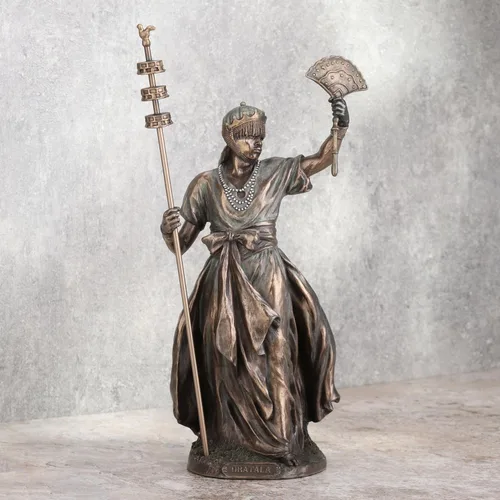 Miniatura 5 de UNICORN STUDIO - Escultura de 12 pulgadas con acabado de bronce de resina fundida en frío Orisha Santeria Yoruba