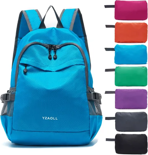 YZAOLL Mochila pequeña de senderismo de 20 litros, mochila ligera para el día, mochila plegable para mujeres y hombres, viajes, camping, vacaciones,
