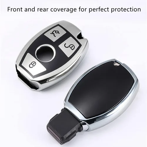 Miniatura 4 de Creativity Funda para llave de Mercedes Benz. Hermosa funda de TPU compatible con CLS CLK AMG ML C CL E S SL SLK G GLC GLE GLS M R Smart Remote Key