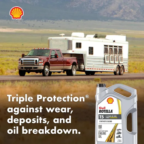 Miniatura 7 de Shell Rotella T5 Synthetic Blend 15W-40 Aceite de Motor, 1 Galón (Paquete de 3)