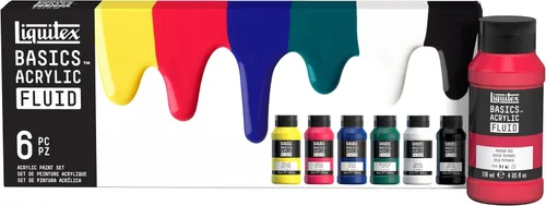 Miniatura 4 de Liquitex BASICS - Pintura acrílica fluida, 6 botellas de 4.0 fl oz (4 onzas)