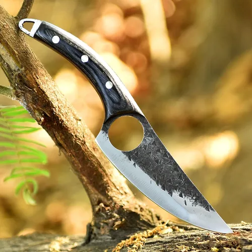 Miniatura 4 de Cuchillo Viking Japan Kitchen mejorado – Cuchillo de carnicero forjado a mano con funda, cuchillo afilado de acero de alto carbono para cortar