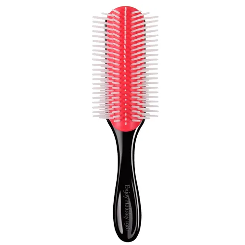 Cepillo de pelo para mujeres y hombres, cabello rizado, húmedo o seco, cepillo clásico desenredante de 7 filas para cabello grueso natural, Rojo 7