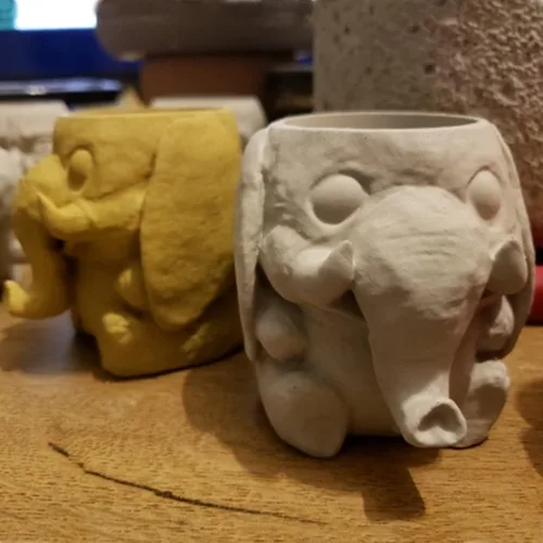 Miniatura 7 de Moldes de maceta de flores de hormigón de elefante sentado, maceta para plantas suculentas, moldes de silicona, molde de portavelas y portaplumas