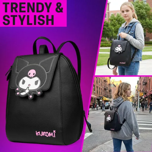Miniatura 3 de Mochila Get Trend para Mujeres, Adolescentes, Mini Mochila de Cuero PU, Pequeña Bolsa de Viaje para Escuela, Trabajo, Uso Diario, Regalos