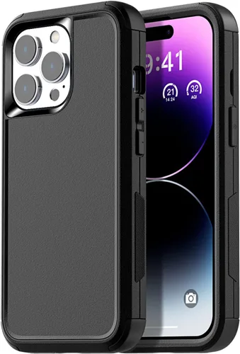 Miniatura 22 de AICase Funda para iPhone 14 Pro Max (6.7") con Protector de Pantalla de Vidrio, Protección contra Caídas de Servicio Pesado, Cuerpo Completo