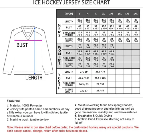 Miniatura 3 de Camiseta personalizada de hockey sobre hielo para hombres, mujeres y jóvenes, número de nombre personalizado, camisas de hockey, uniforme deportivo