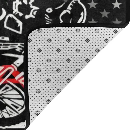 Miniatura 5 de Alfombra antideslizante de motocross con bandera estadounidense, 60 x 39 pulgadas, ultra suave, esponjosa, alfombra grande para dormitorio, sala